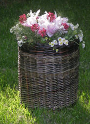 Schmuck-Urne, mit Blumeneinsatz, enthält Aschekapsel